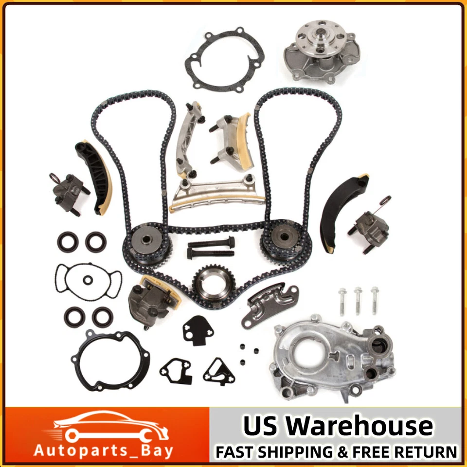 Timing Chain Kit Water Pump VTC Solenoid Fits 07-16 Cadillac Buick Suzuki 3.6L - Image 1 of 4