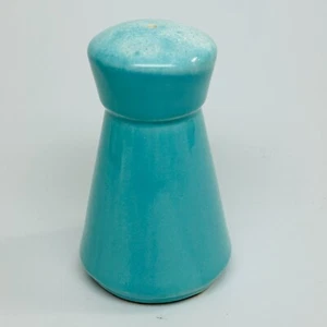 SINGOLO SHAKER SALE vintage ceramica "CRESTONE" turchese/blu smalto a goccia bianco - Foto 1 di 7
