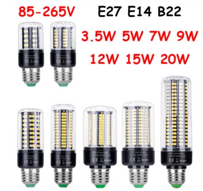 E27 E14 B22 3.5W 5W 7W 9W 12W 15W20W LED Corn Bulb 5736 Spot Light Lamp lighting - Image 1 of 4