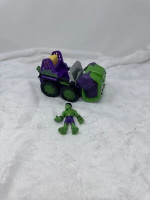 Figura Playskool Marvel Super Hero Adventures INCREDIBLE HULK con Smash Mobile Foto 1 de 2