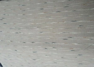 Leinenstoff (€23/m²) 0,3m gestickte Linien 145cm breit 100% Leinen grob Struktur - Bild 1 von 2