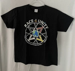 Race 4 Unity T-Shirt Kids M Black Graphic Social Action - Picture 1 of 6