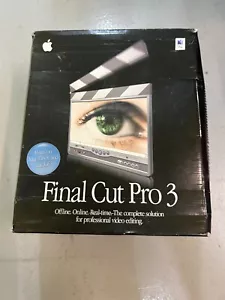 Apple Final Cut Pro 3 2001 RETAIL Complete In Box Mac OS9/OSX Retired w/Serials - Picture 1 of 3