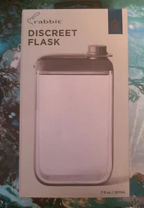 Rabbit Leak-Free Discreet Flask Black R4-06138 3.25" x 1.2" x 6" Black 7FL OZ - Picture 1 of 6