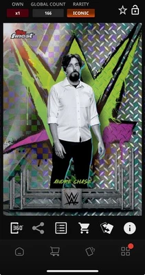 DIGITAL TOPPS WWE SLAM Andre Chase FINEST 25 ICONIC CHECKERBOARD Read - Image 1 of 3