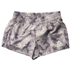 Reebok Girls Gray Camo Running Track Athletic Training Shorts Small 6-6X - Picture 1 of 2