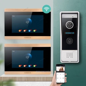 HOMSECUR 7" WIFI Video Door Phone Call Intercom Auto Recording Motion Detection - Picture 1 of 9