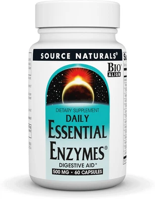 Suplemento enzimático múltiplo bioalinhado Source Naturals Essential Enzymes 500mg H - Imagem 1 de 4