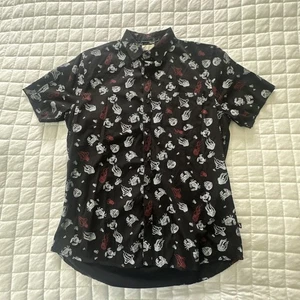 Civil Society Hemd Herren XL schwarz Hawaii Ocean Life Grafik Krabbe Tintenfisch Oktopus - Bild 1 von 7