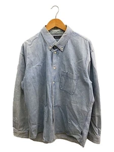 BALENCIAGA Long Sleeve Shirt 40 Cotton BLU Plain 557578 Used - Picture 1 of 7