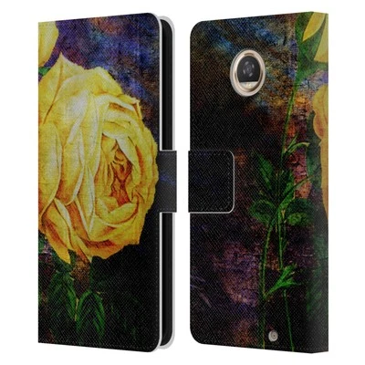 OFFICIAL HAROULITA ABSTRACT NATURE LEATHER BOOK WALLET CASE FOR MOTOROLA PHONES - Image 1 of 4