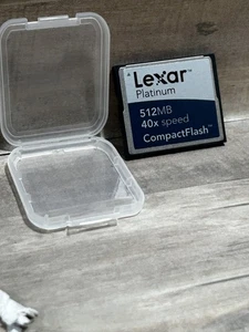 Lexar Platinum 512MB 40x Speed CompactFlash Memory Card with Case - Picture 1 of 2