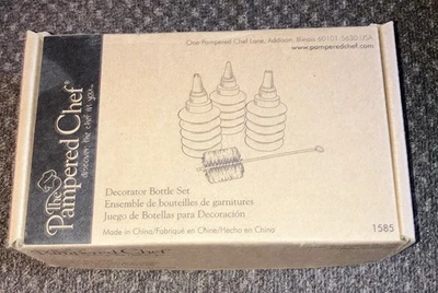Pampered Chef Decorator Bottle Set #1585 Cake & Cookie Decorating NIB - Image 1 of 2