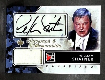 2011 In The Game Canadiana Autograph Memorabilia #AM-WS William Shatner - Image 1 of 2