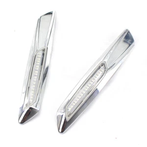 Pair LED Side Marker Turn Light Signal White Amber Fit for BMW 5 Series E60 E61 - Picture 1 of 6