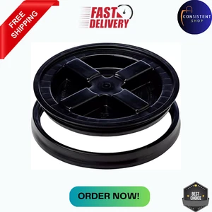 Gamma Seal Screw On Bucket Lid 5 Gallon Water Plastic Pail Air Tight Storage USA - Picture 1 of 12