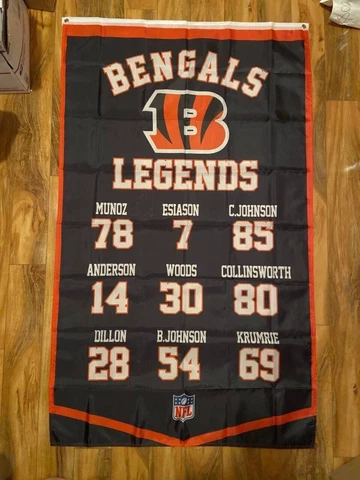 Cincinnati Bengals Legends 3x5 ft Flag AFC Division NFL Super Bowl LVI Banner Cover