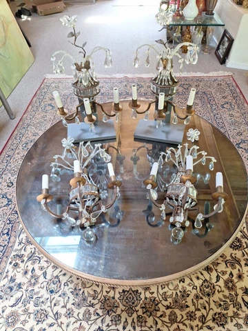 2 Pairs Of Antique Bagues French Sconces Set Cover