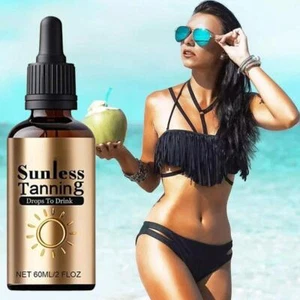 Sunless Tanning Drops Drink,Drinkable Sunless Tanning Drops,Oral Drink 60Ml*1pcs - Picture 1 of 9
