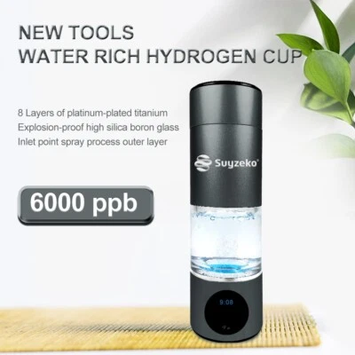 230ml Portable Hydrogen Rich Water Maker Alkaline Bottle Cup Ionizer Generator - Image 1 of 4