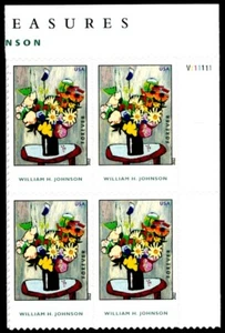US Scott # 4653 Plate Block Of 4 Stamps MNH, William H. Johnson - Picture 1 of 1