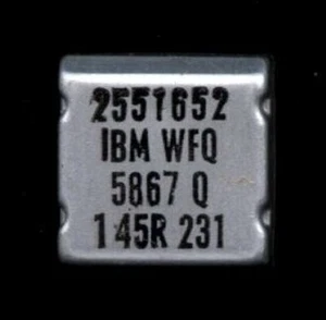 Chip IBM MST-1 255 1652, chip integrado temprano de finales de 1960. - Imagen 1 de 2
