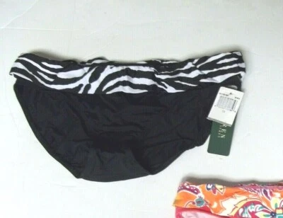 NEW RALPH LAUREN SWIMSUIT bikini bottom size 14 black - Image 1 of 2