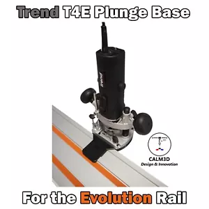 Trend T4E Plunge Router Sub Base for the Evolution Rail -INC P&P - Picture 1 of 13