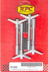 4in Chrome Wing Nuts 1 1/4-20 4pk RACING POWER CO-PACKAGED R1006 - Picture 1 of 1