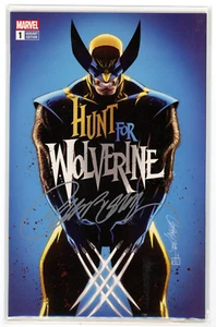 Hunt for Wolverine #1 (2018) Marvel Sellado J. Scott Campbell Variante Azul Firmado - Imagen 1 de 2