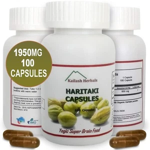 Kailash Herbals Organic Haritaki Capsules – 2420MG - Improves Digestion - Det... - Picture 1 of 9