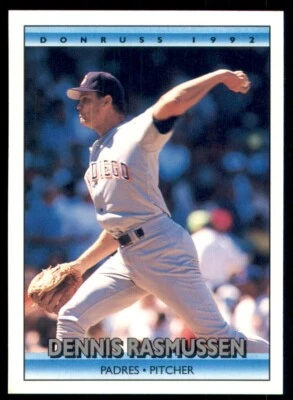 1992 Donruss #245 Dennis Rasmussen - Image 1 of 2