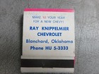 NEW Matchbook with Chevrolet, Corvair, Chevy II, and Corvette on the Front