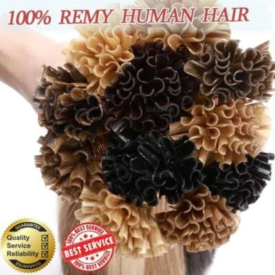 Clearance 20" Nail U Tip Human Hair Extensions 100% Remy Pre Bonded Keratin 1G - image 1 of 4