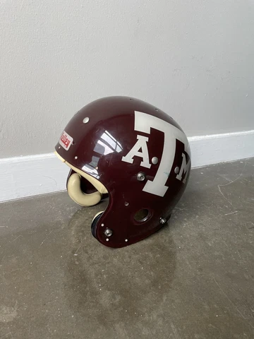 Vintage 1979 Texas A&M Aggies Clear Shell Football Helmet Kelley 100MH 7 1/2 Cover