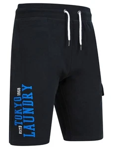 SIDING MULTI-POCKET BRUSHBACK FLEECE JOGGER SHORTS IN JET BLACK - TOKYO LAUNDRY - Picture 1 of 5