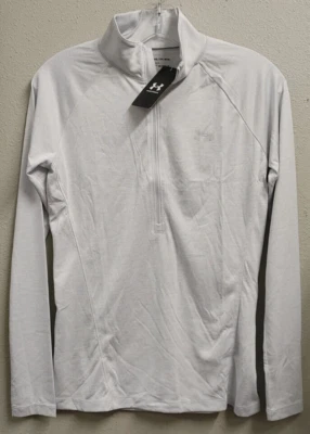 Nuevo con etiquetas Pullover Under Armour para mujer 1/2 cremallera plateado brezo talla pequeña S Foto 1 de 2