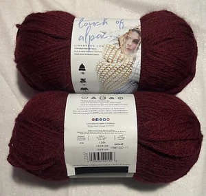 Menge 2 Kniele Lion Brand Touch of Alpaka ~ PURPURROT ~ Neu - Bild 1 von 1
