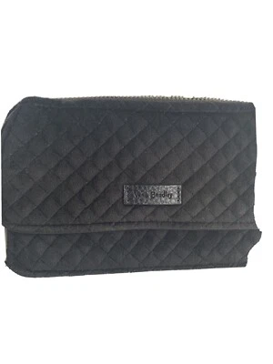 Vera Bradley Iconic RFID Mini All In One tiracolo novo sem etiquetas clássico preto - Imagem 1 de 4