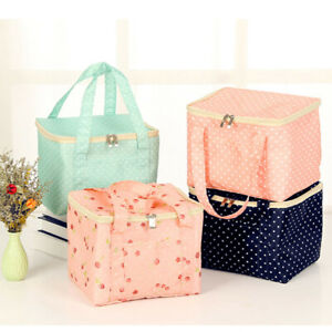 Adults Women Ladies Girls Portable Insulated Lunch Bag Box Picnic Tote Thermal