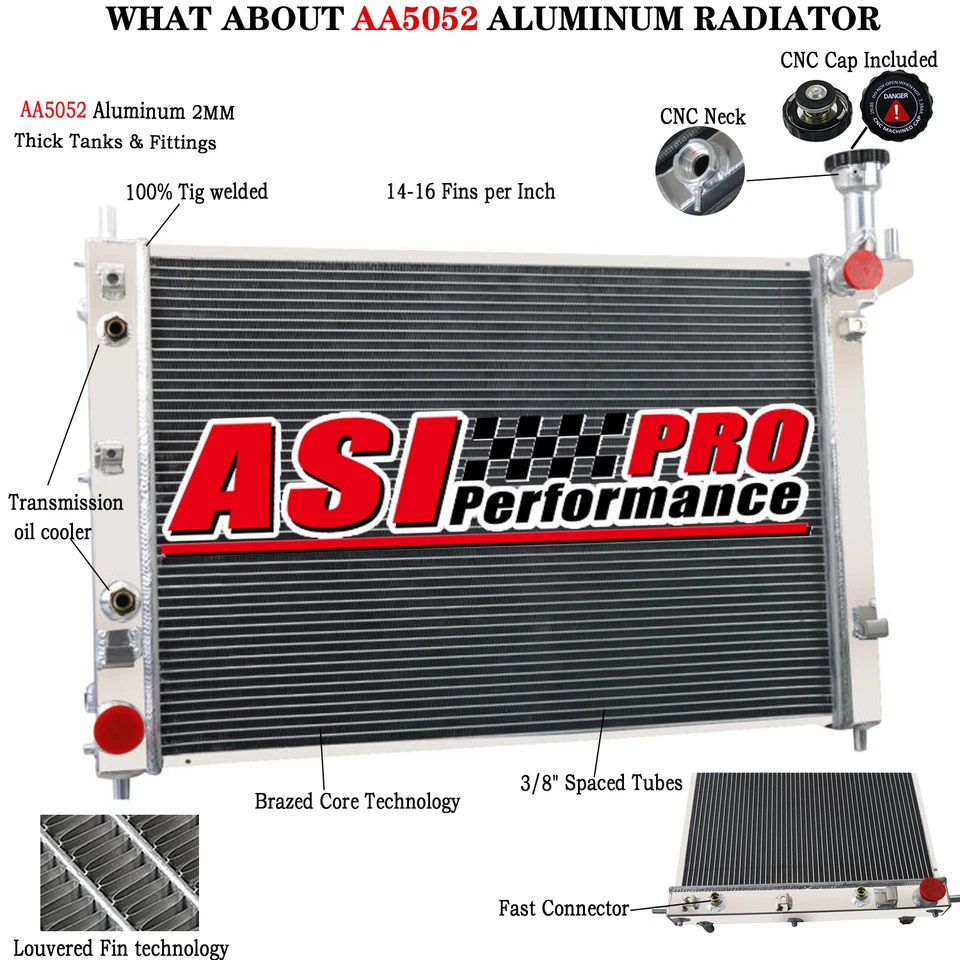 Aluminum Radiator for 07-2017 2015 GMC Acadia Chevy Traverse Buick Enclave 3.6L Foto 1 de 4