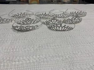 Girls Rhinestone Metal Tiara Princess Crown Head Piece Costume Hair Band Hallo - Picture 1 of 13