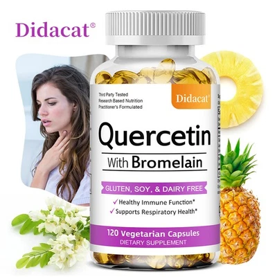 DIDACAT Quercetin mit Bromelain 1000 mg pro Portion vegetarisch 30–120 Kapseln