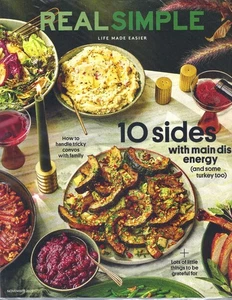 Real Simple Magazine November 2025 10 Sides With Main Dish Energy Wrapped Issue - Picture 1 of 1