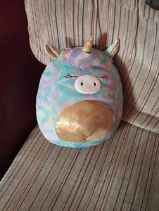 Squishmallows Eunice der Regenbogen Gold Einhorn 12 Zoll Plüsch - Bild 1 von 8