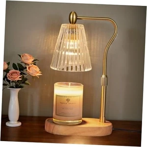 Candle Warmer Lamp with Timer and Dimmer Adjustable Height for Home Room Gold - Picture 1 of 7