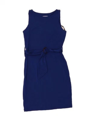 CALVIN KLEIN Womens Sleeveless Sheath Dress US 4 Small Blue Rayon BZ17 - Изображение 1 из 3