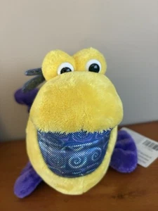 Toys R Us Animal Alley Plush FISH Vintage 12" Yellow & Purple Nwt - Picture 1 of 7