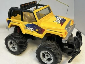 Nikko Jeep Wrangler RC Monster Truck 49 MHz Yellow 4x4 SUV ~12" – No Remote - Picture 1 of 6