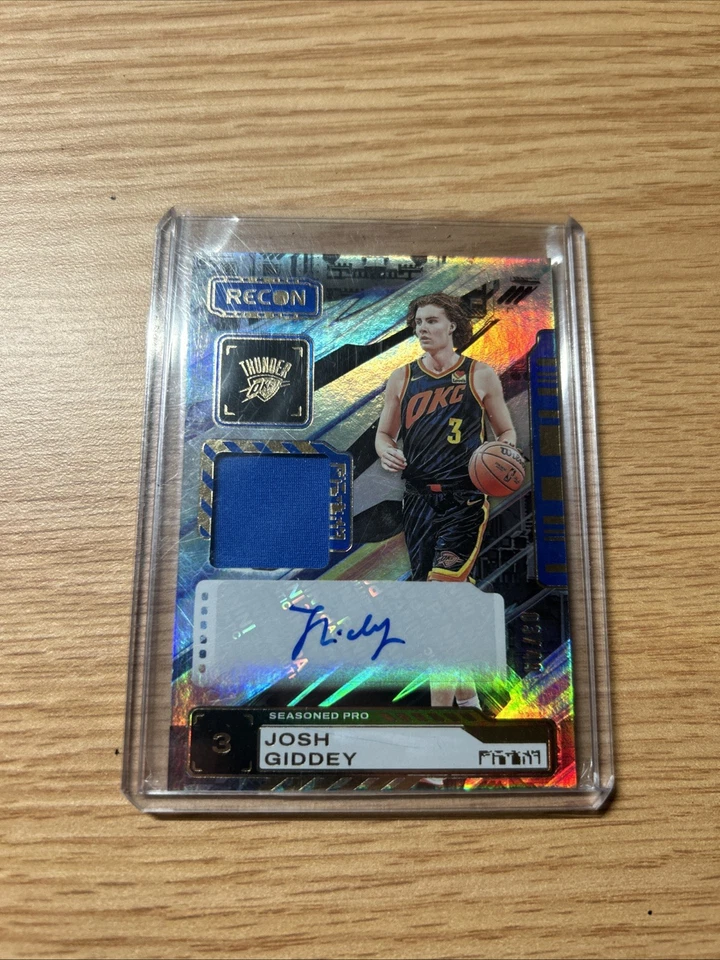 Josh Giddey 2023-24 Recon Seasoned Pro Patch Auto 03/49 JERSEY # GAME WORN BULLS - Image 1 of 2